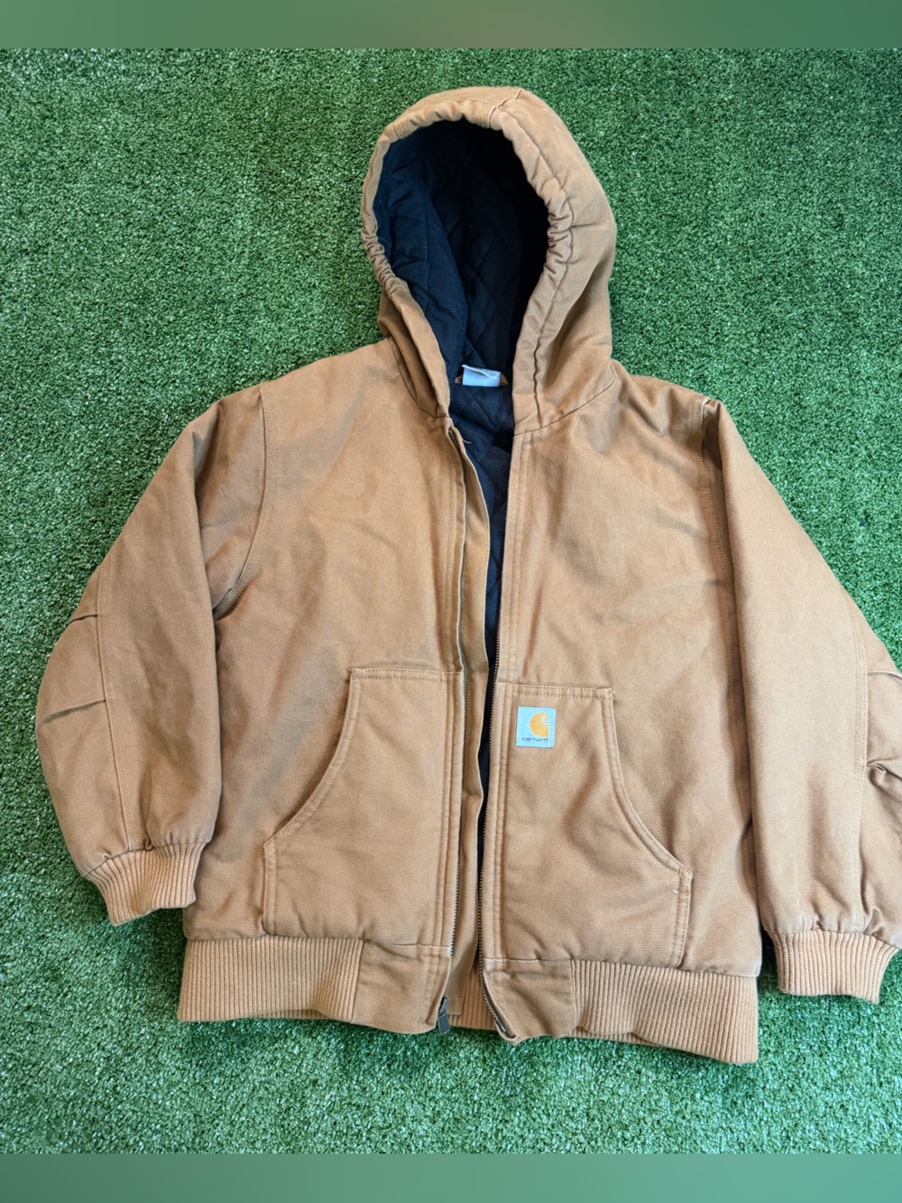 Carhartt Kids' Brown Hooded Duck Canvas Jacket